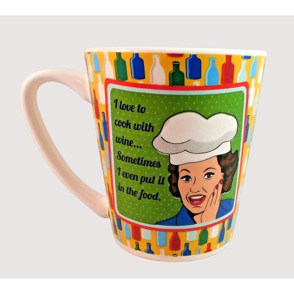 DesignPac Other - I Love to Cook with Wine... Sometimes I Even Put it in the Food Mug Glass Cup